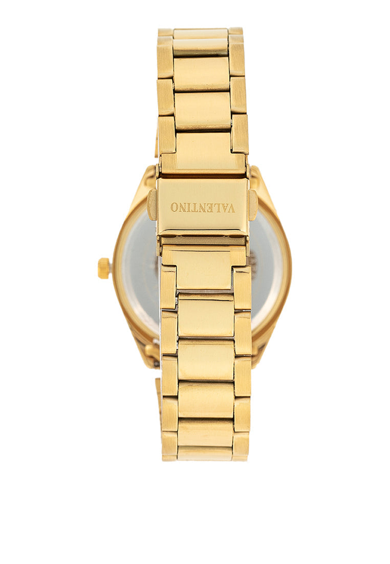 Valentino 20122455-BLACK DIAL Stainless Steel Strap Analog Watch for Women-Watch Portal Philippines