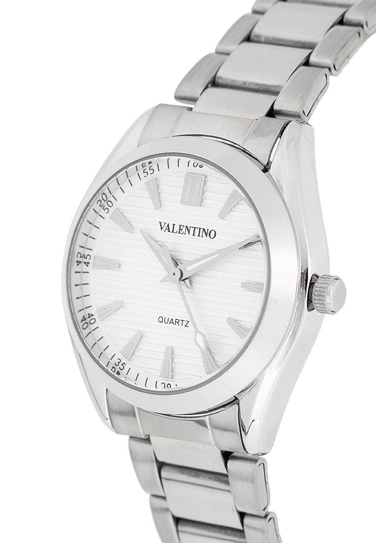 Valentino 20122459-WHITE DIAL - SIL INDEX Stainless Steel Strap Analog Watch for Women-Watch Portal Philippines