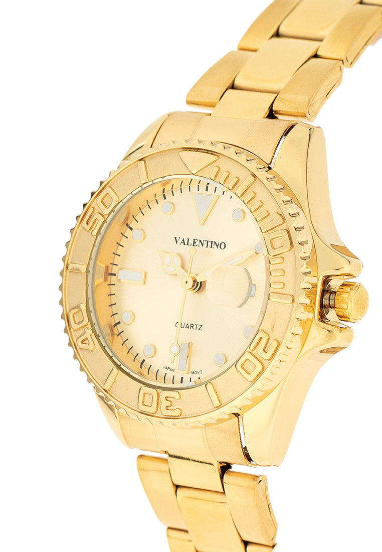 Valentino 20122464-GOLD DIAL Stainless Steel Strap Analog Watch for Women-Watch Portal Philippines