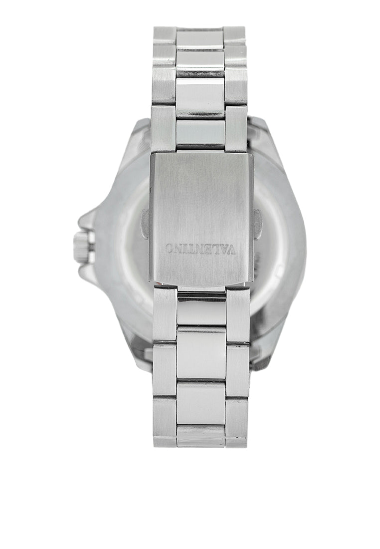 Valentino 20122465-BLACK DIAL Stainless Steel Strap Analog Watch for Men-Watch Portal Philippines