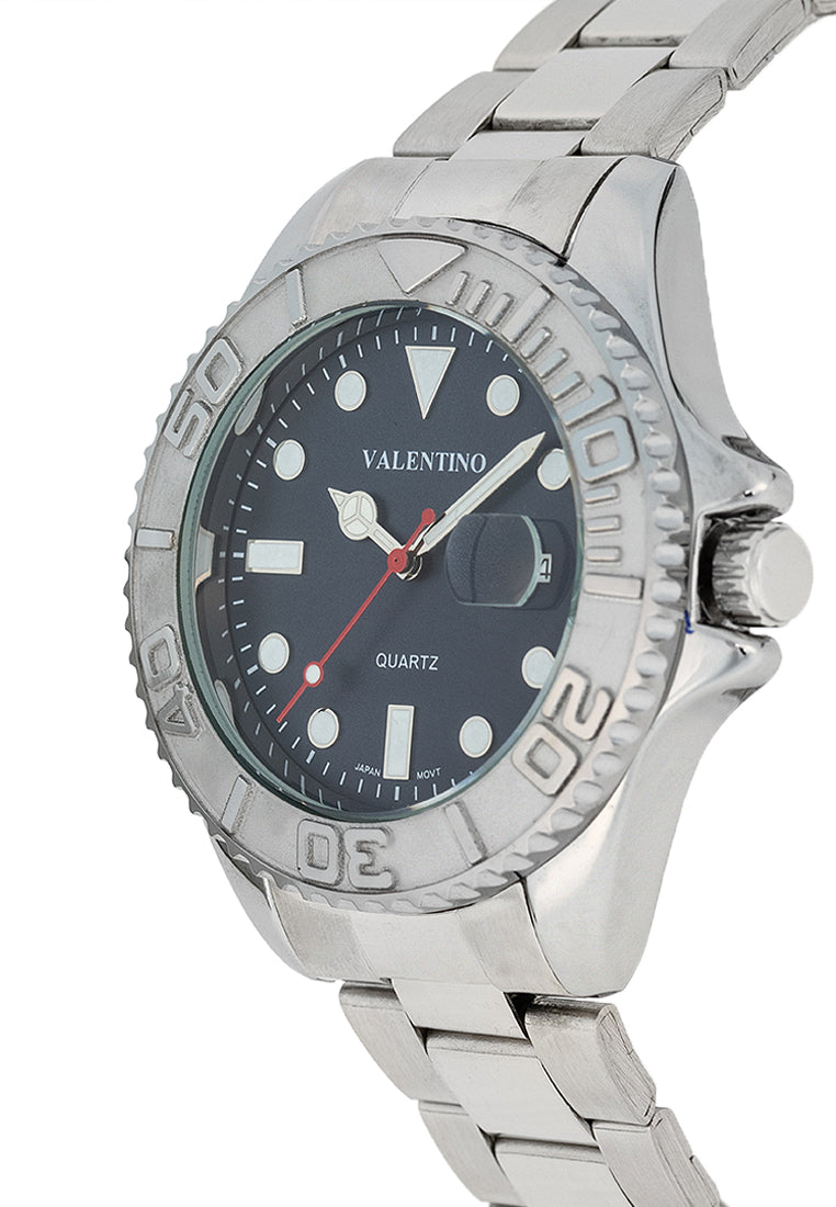 Valentino 20122465-BLUE DIAL Stainless Steel Strap Analog Watch for Men-Watch Portal Philippines