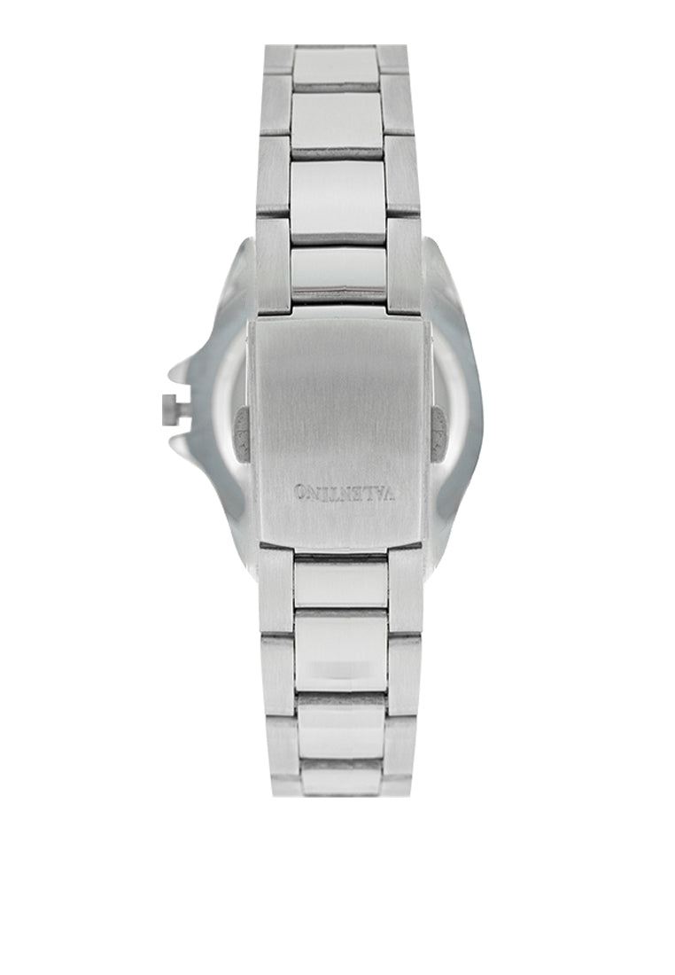 Valentino 20122466-BLACK DIAL Stainless Steel Strap Analog Watch for Women-Watch Portal Philippines