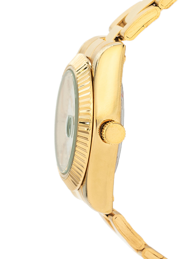 Valentino 20122467-GOLD - WHITE DIAL Stainless Steel Strap Analog Watch for Women-Watch Portal Philippines
