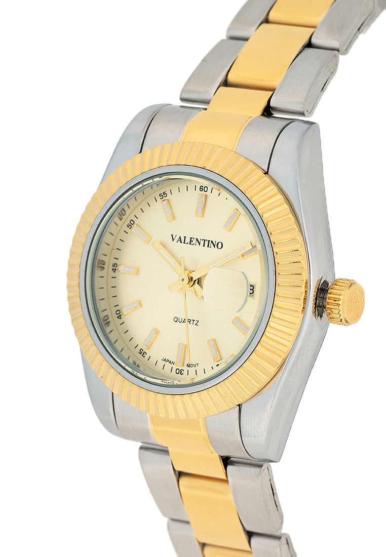 Valentino 20122467-TWO TONE - GOLD DIAL Stainless Steel Strap Analog Watch for Women-Watch Portal Philippines