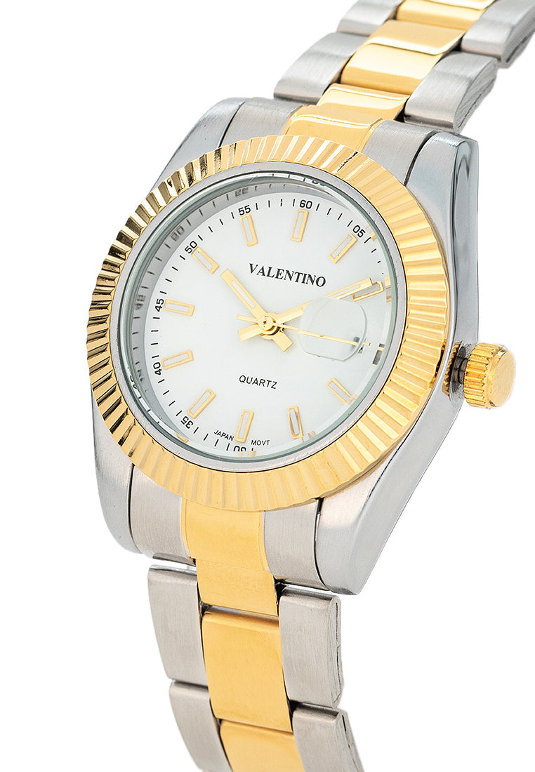 Valentino 20122467-TWO TONE - WHITE DIAL Stainless Steel Strap Analog Watch for Women-Watch Portal Philippines