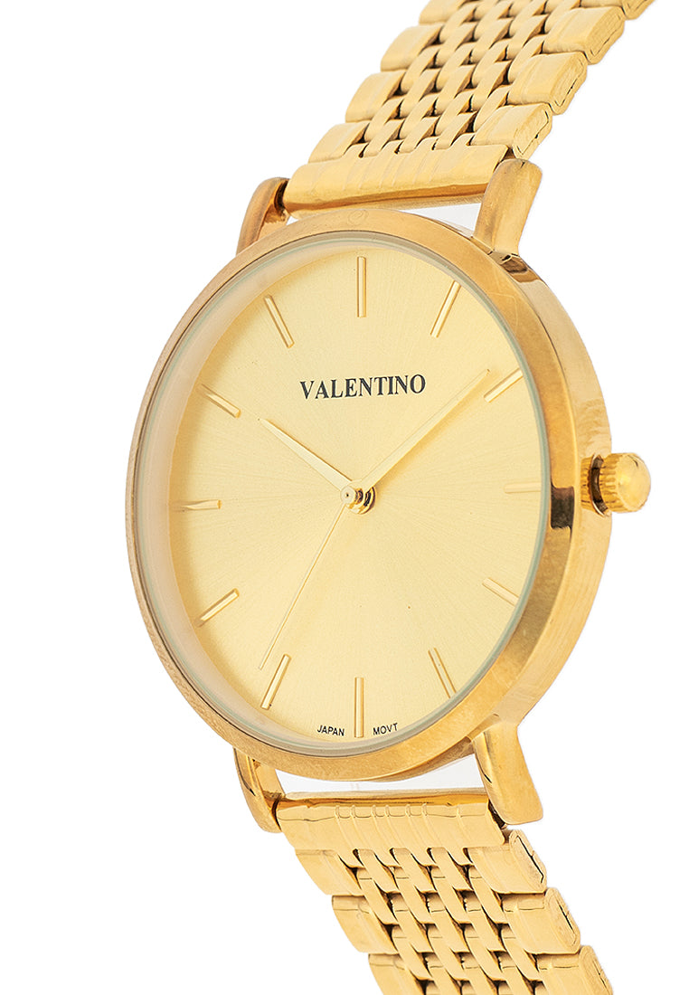 Valentino 20122473-GOLD DIAL Stainless Steel Strap Analog Watch for Men-Watch Portal Philippines