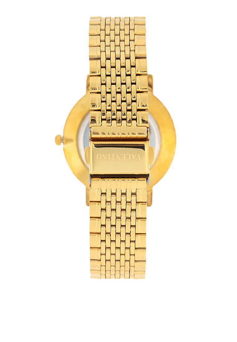 Valentino 20122473-GOLD DIAL Stainless Steel Strap Analog Watch for Men-Watch Portal Philippines