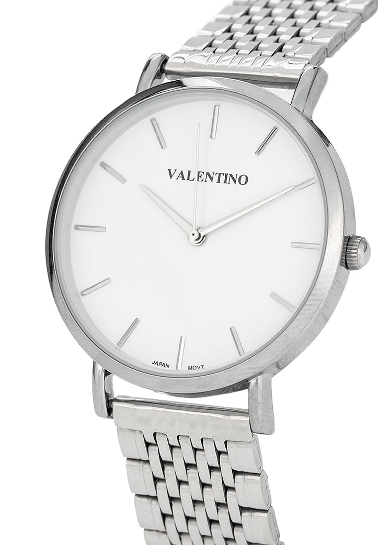 Valentino 20122474-WHITE DIAL Stainless Steel Strap Analog Watch for Men-Watch Portal Philippines