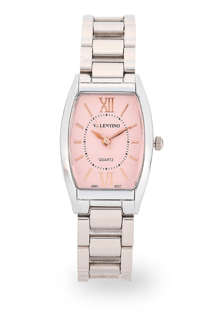 Valentino 20122509-PINK DIAL Analog Stainless Steel Strap Watch for Women-Watch Portal Philippines