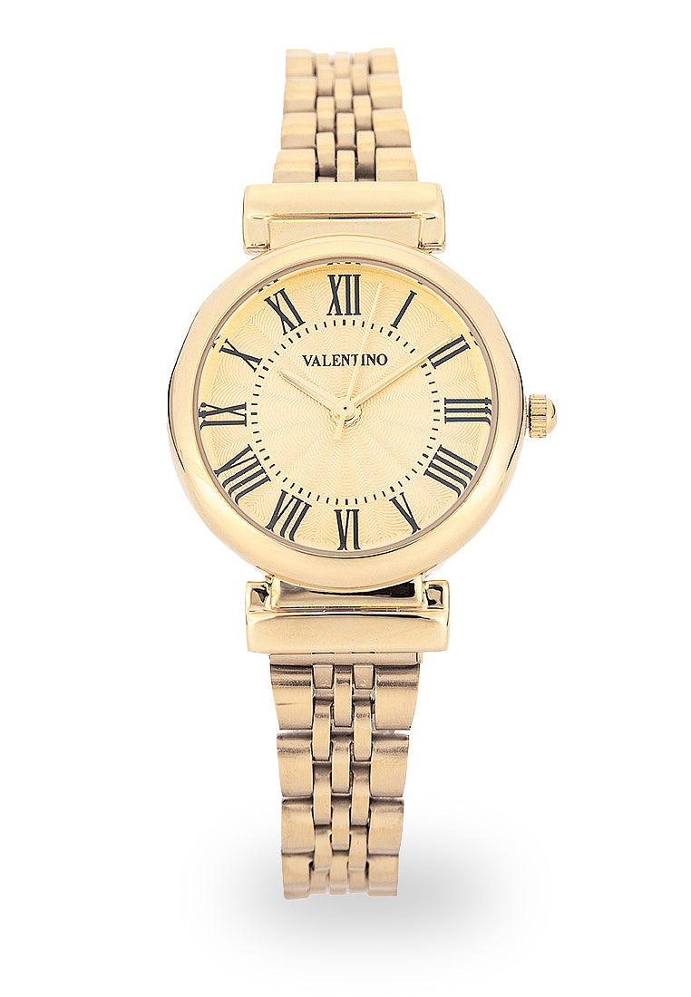 Valentino 20122518-GOLD DIAL Analog Stainless Steel Strap Watch for Women-Watch Portal Philippines