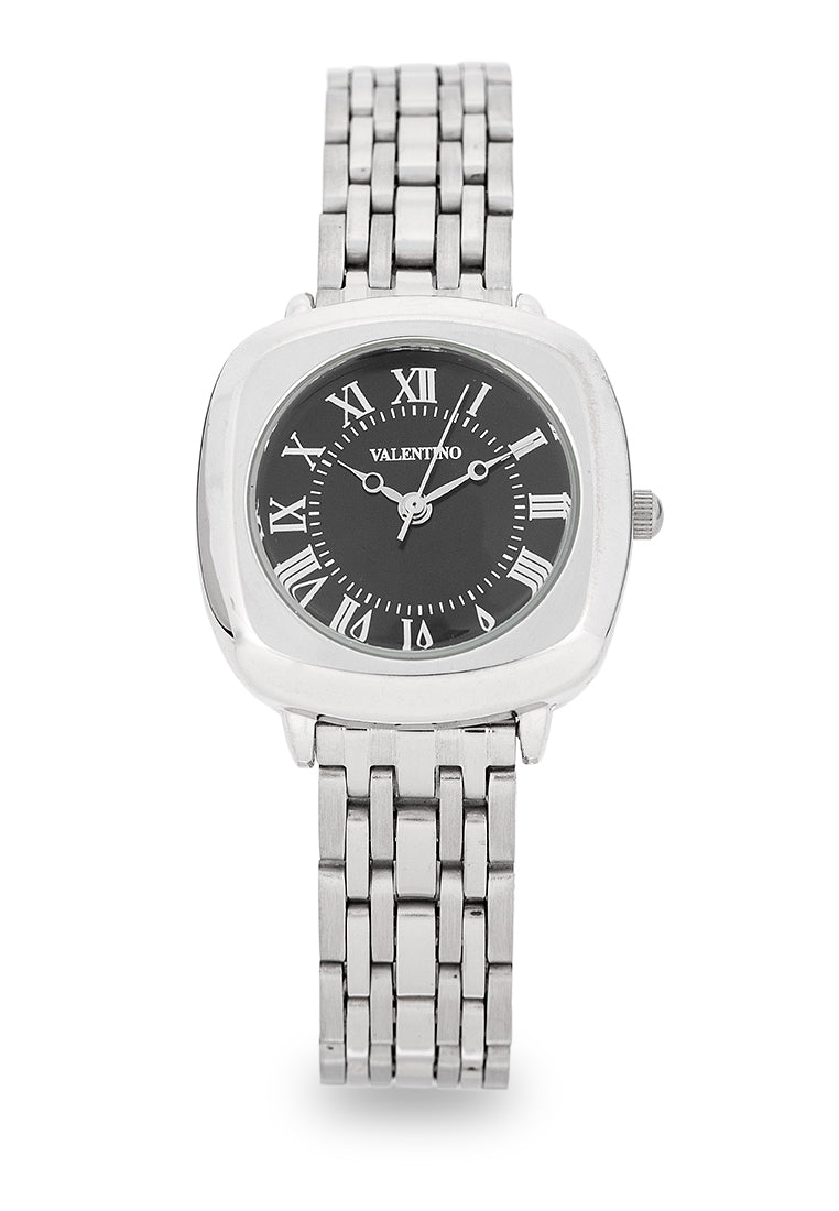 Valentino 20122525-BLACK DIAL Analog Stainless Steel Strap Watch for Women-Watch Portal Philippines