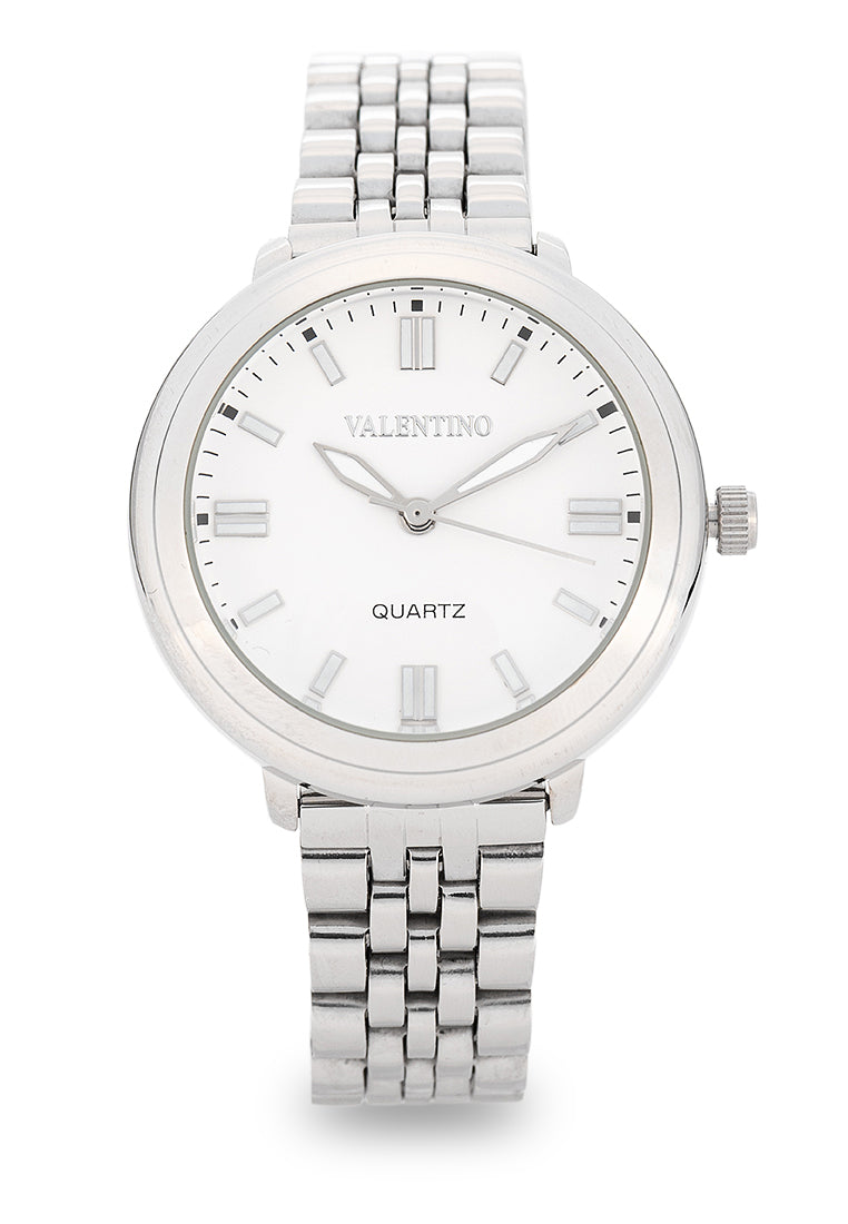 Valentino 20122527-WHITE DIAL Analog Stainless Steel Strap Watch for Women-Watch Portal Philippines