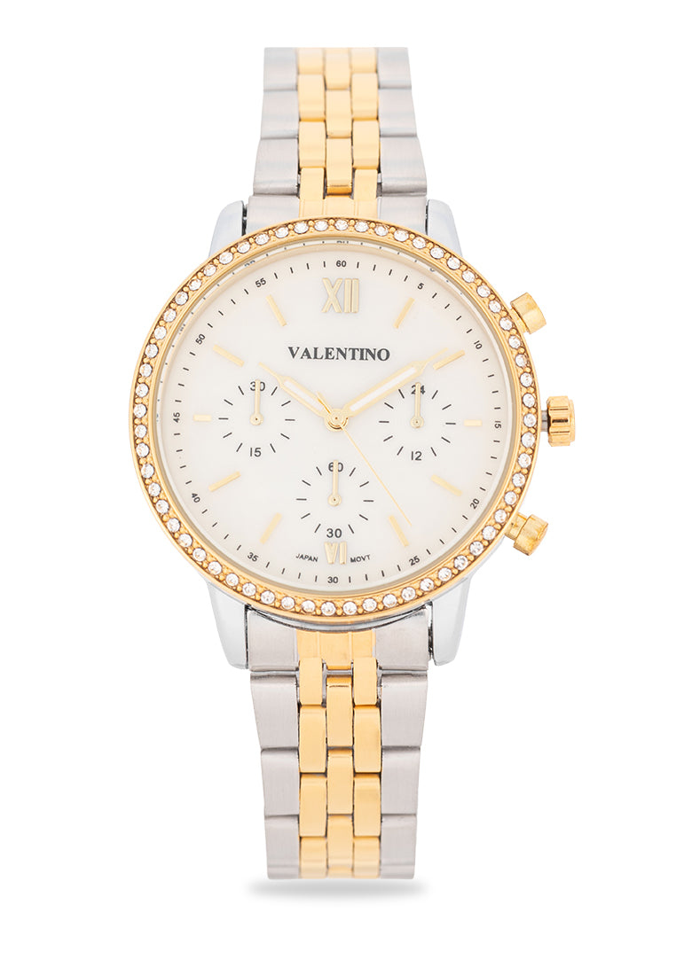 Valentino 20122536-TT-MOP DIAL Analog Stainless Steel Strap Watch for Women-Watch Portal Philippines