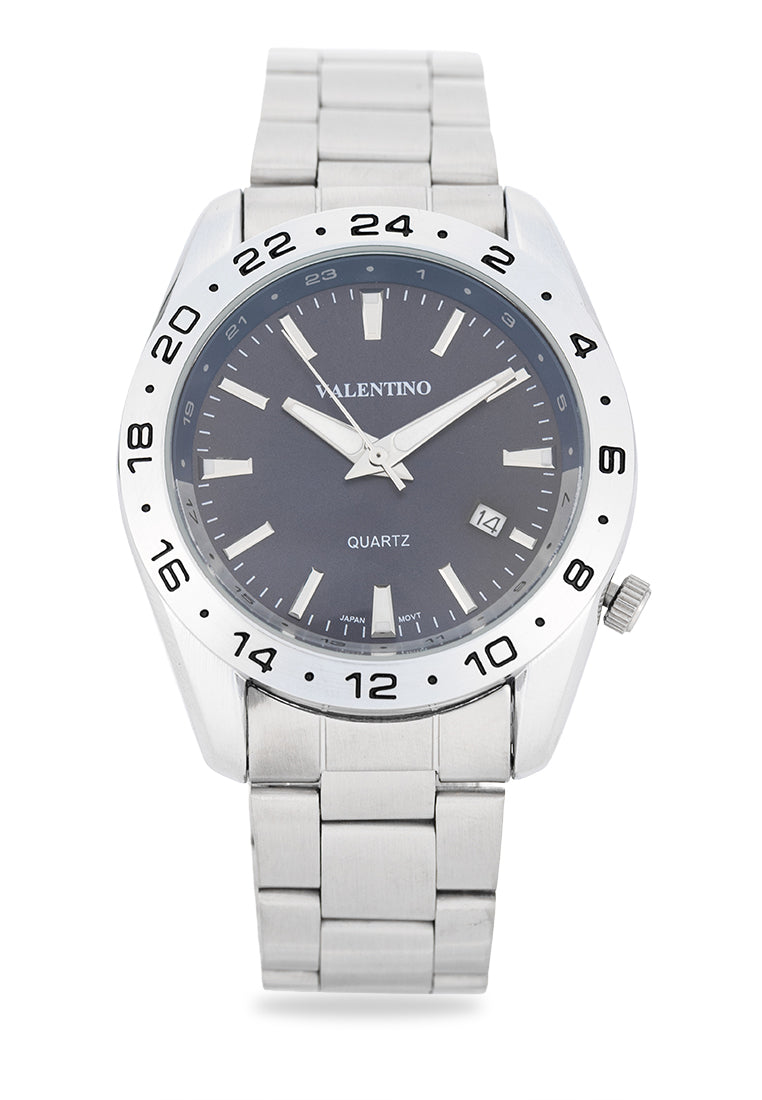 Valentino 20122545-BLUE DIAL Analog Stainless Steel Strap Watch for Men-Watch Portal Philippines
