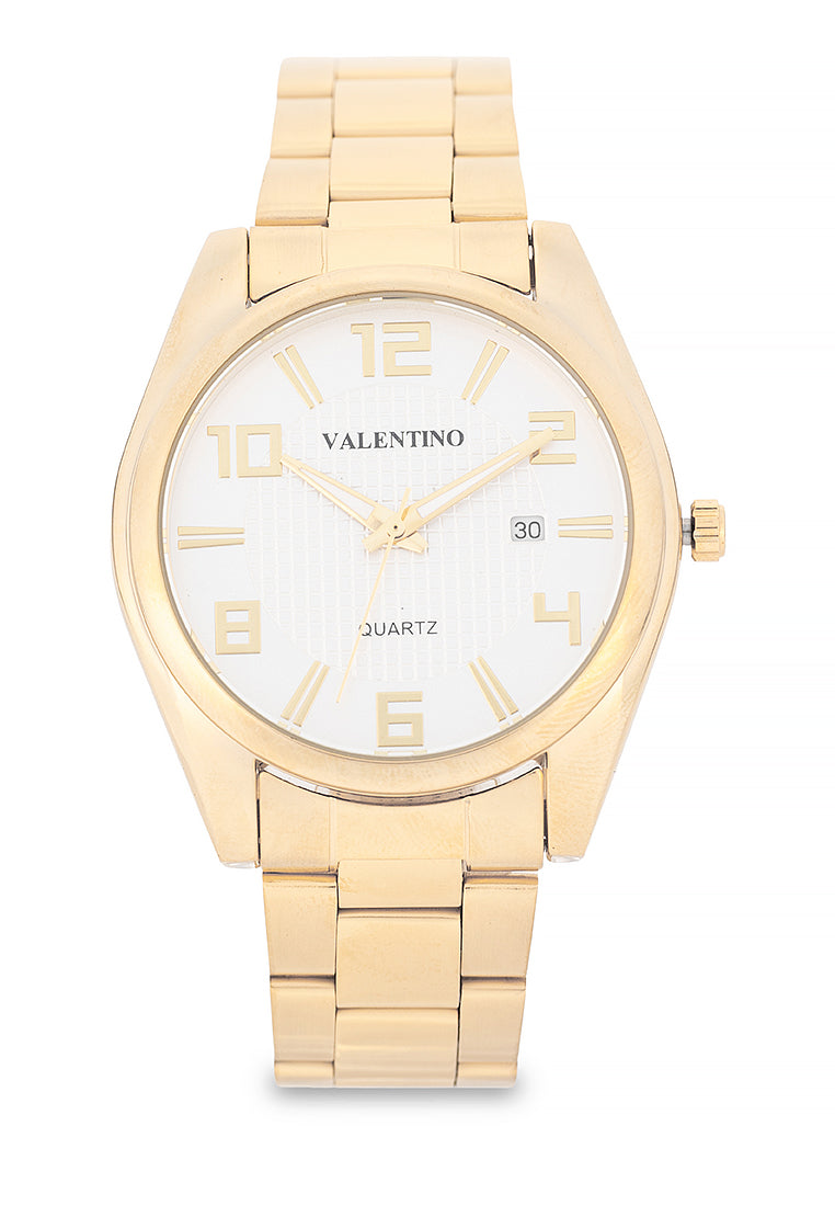 Valentino 20122549-WHITE DIAL Analog Stainless Steel Strap Watch for Men-Watch Portal Philippines