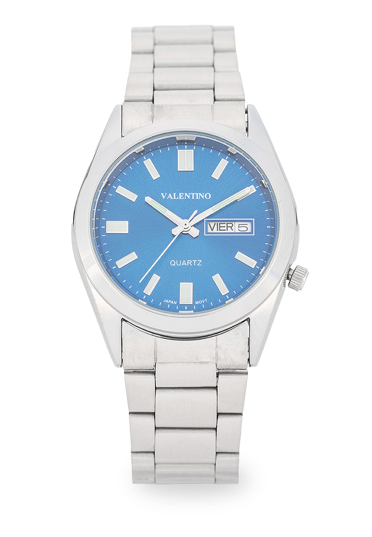 Valentino 20122554-BLUE DIAL Analog Stainless Steel Strap Watch for Men-Watch Portal Philippines