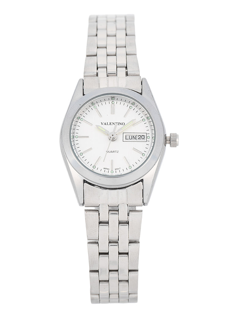 Valentino 20122558-SILVER DIAL Analog Stainless Steel Strap Watch for Women-Watch Portal Philippines