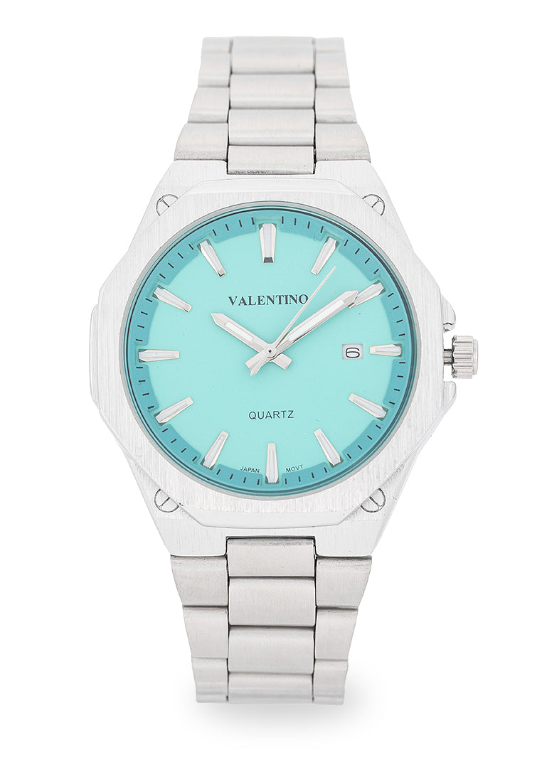 Valentino 20122562-TIF BLUE DIAL Analog Stainless Steel Strap Watch for Men-Watch Portal Philippines