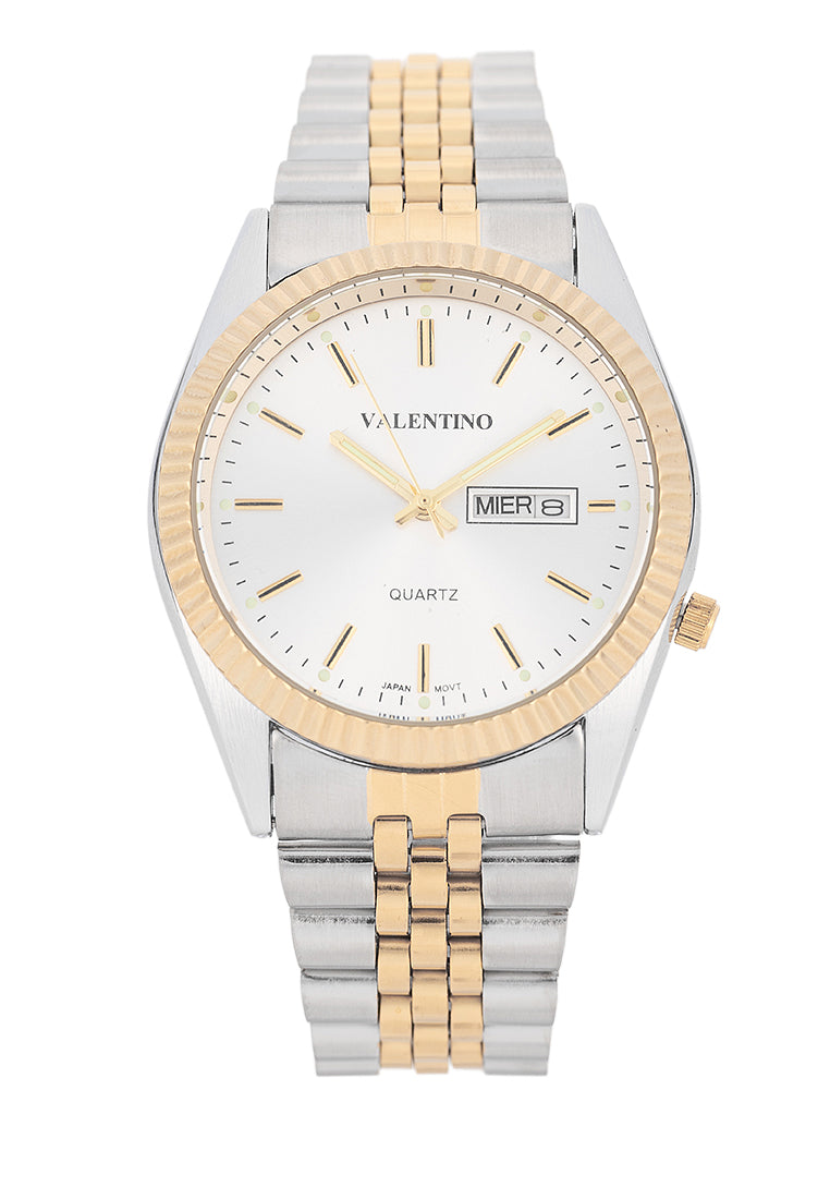 Valentino 20122567-TT-SILVER DIAL Analog Stainless Steel Strap Watch for Men-Watch Portal Philippines