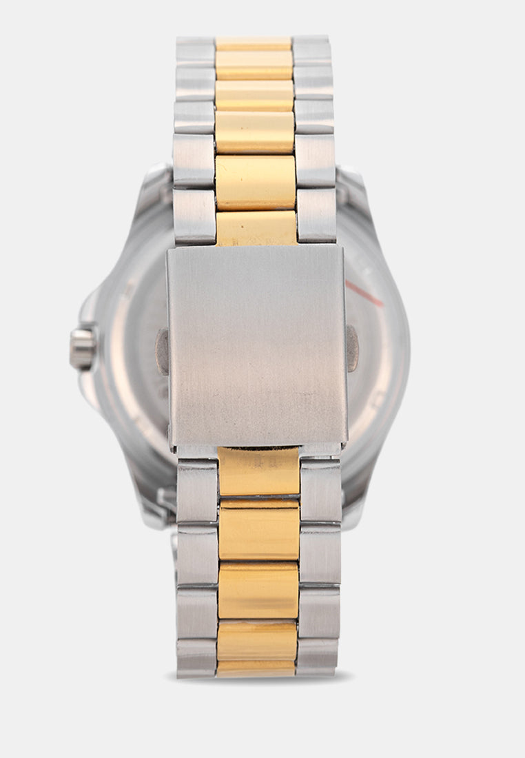 Valentino 20122571-TWO TONE-BLUE DIAL Analog Stainless Band Watch for Men-Watch Portal Philippines