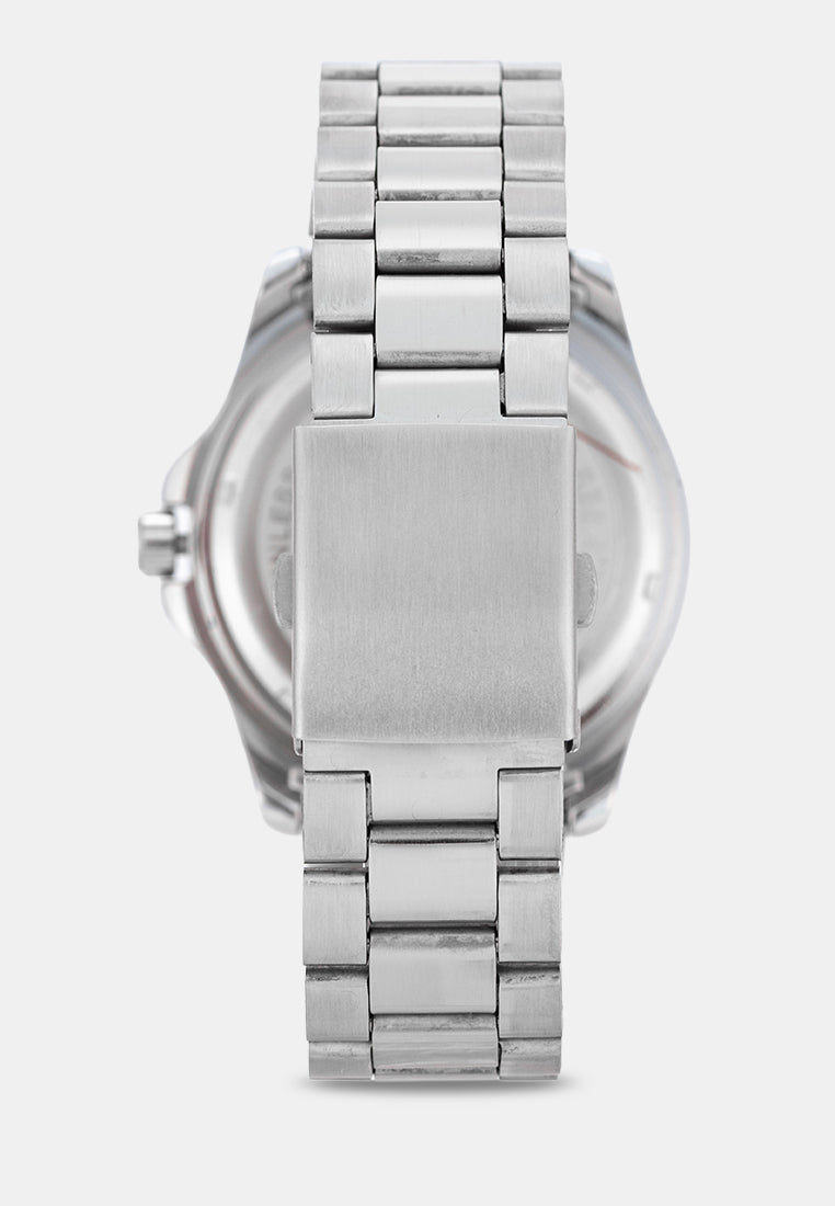Valentino 20122572-BLACK DIAL Analog Stainless Band Watch for Men-Watch Portal Philippines