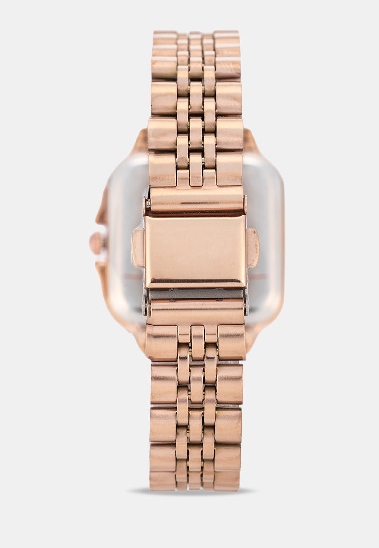 Valentino 20122574-ROSE-ROSE DIAL Analog Stainless Band Watch for Women-Watch Portal Philippines
