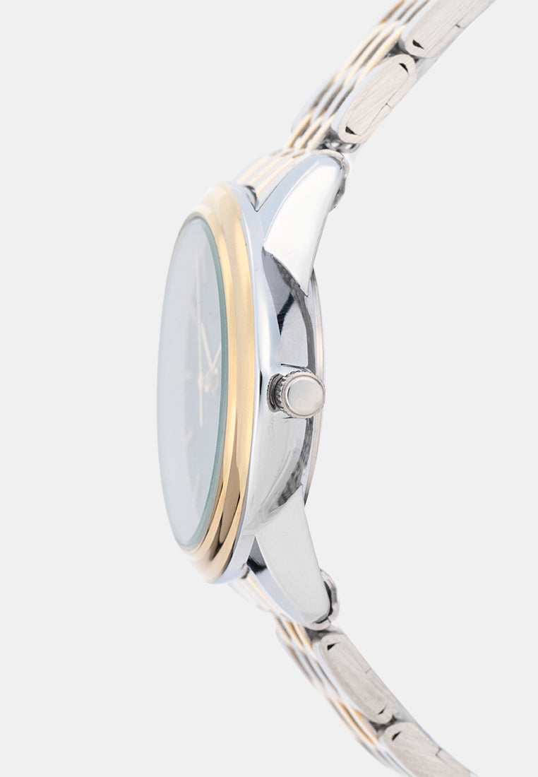 Valentino 20122576-TWO TONE-BLUE DIAL Analog Stainless Band Watch for Women-Watch Portal Philippines