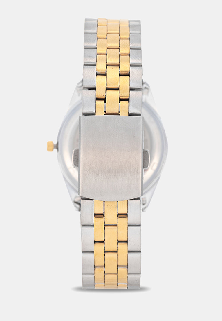 Valentino 20122579-TWO TONE-WHITE DIAL Analog Stainless Band Watch for Men-Watch Portal Philippines