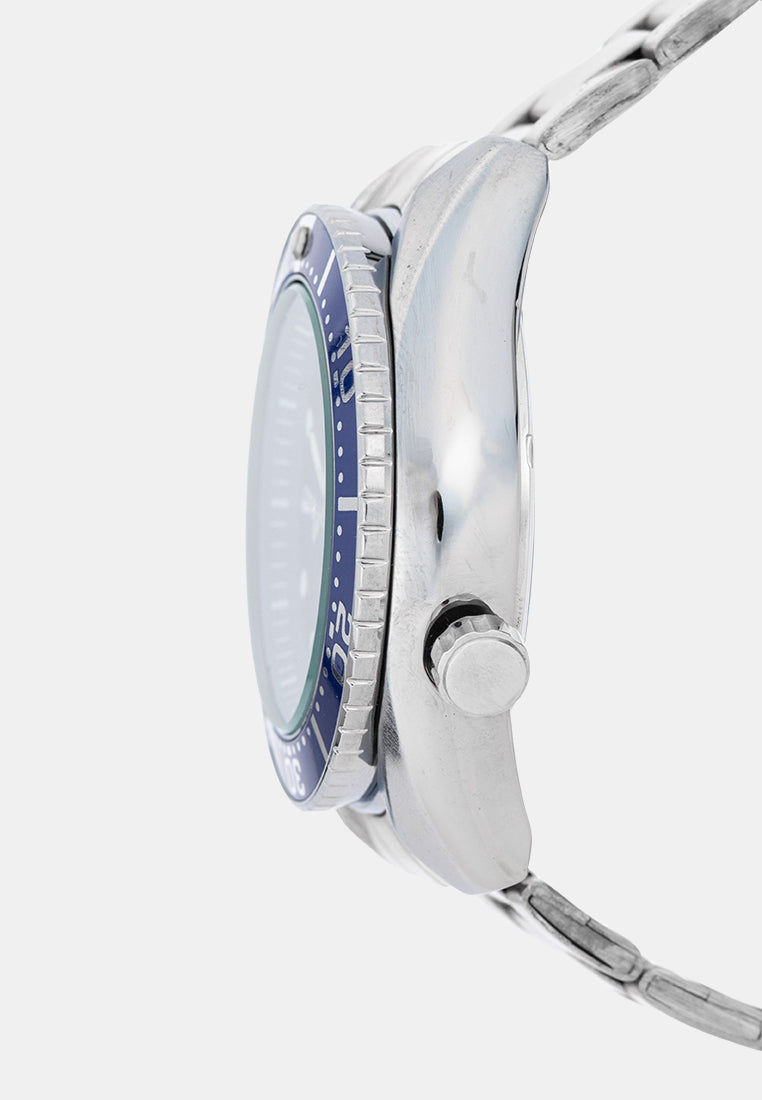 Valentino 20122581-BLUE DIAL Analog Stainless Band Watch for Men-Watch Portal Philippines