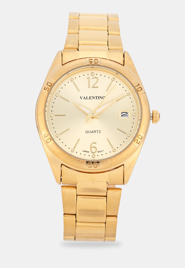 Valentino 20122582-GOLD-GOLD DIAL Analog Stainless Band Watch for Women-Watch Portal Philippines