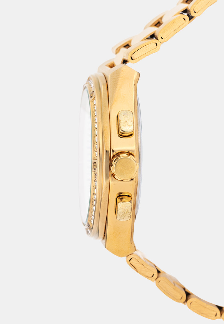 Valentino 20122587-GOLD-GOLD DIAL Analog Stainless Band Watch for Women-Watch Portal Philippines