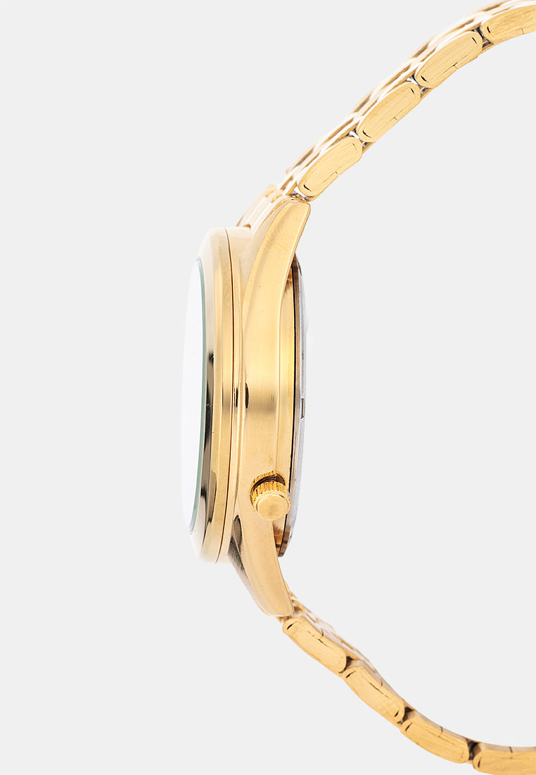 Valentino 20122590-GOLD-WHITE DIAL Analog Stainless Band Watch for Men-Watch Portal Philippines