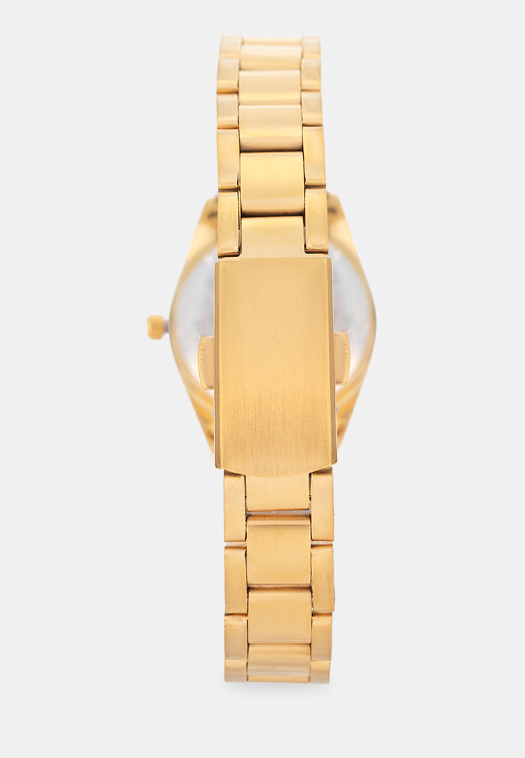 Valentino 20122592-GOLD-WHITE DIAL Analog Stainless Band Watch for Women-Watch Portal Philippines
