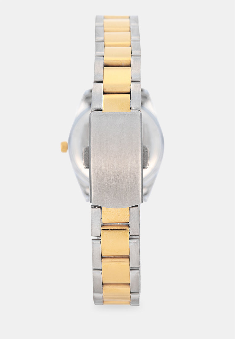 Valentino 20122592-TWO TONE-GOLD DIAL Analog Stainless Band Watch for Women-Watch Portal Philippines