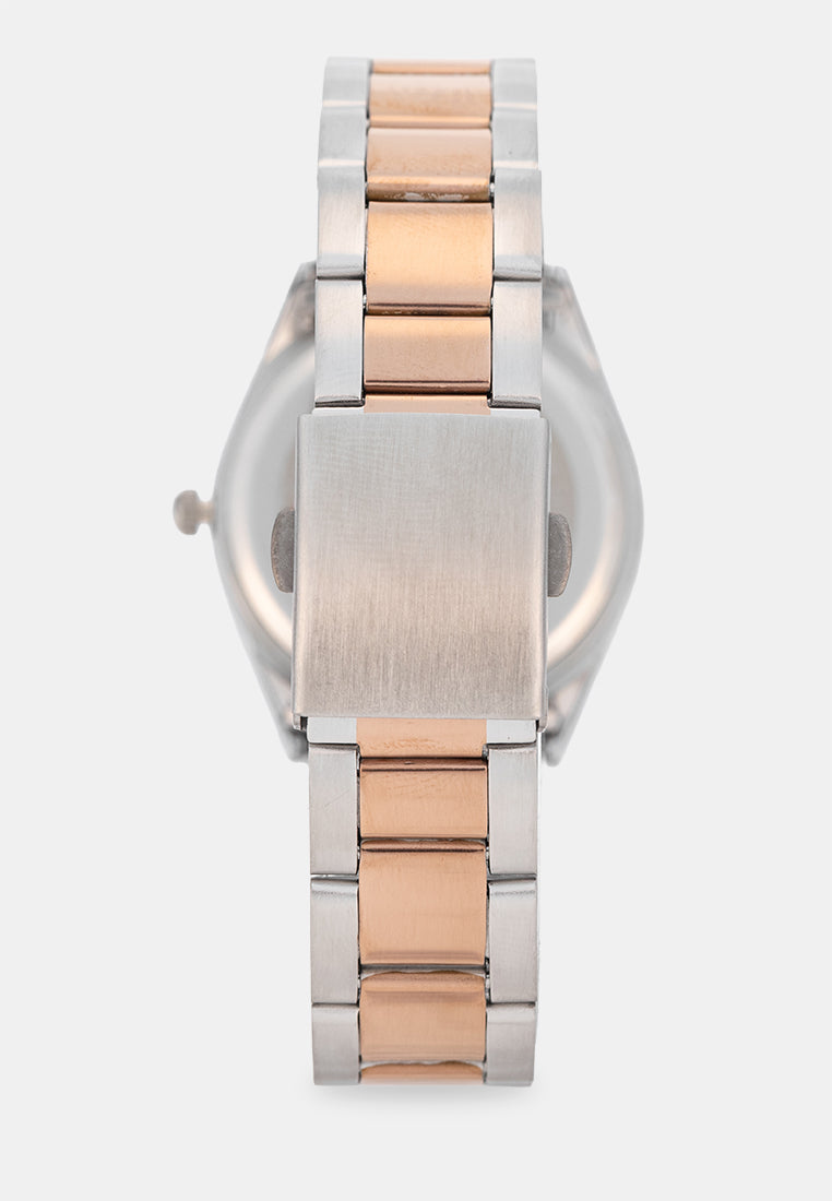 Valentino 20122594-TWO TONE-WHITE DIAL Analog Stainless Band Watch for Women-Watch Portal Philippines