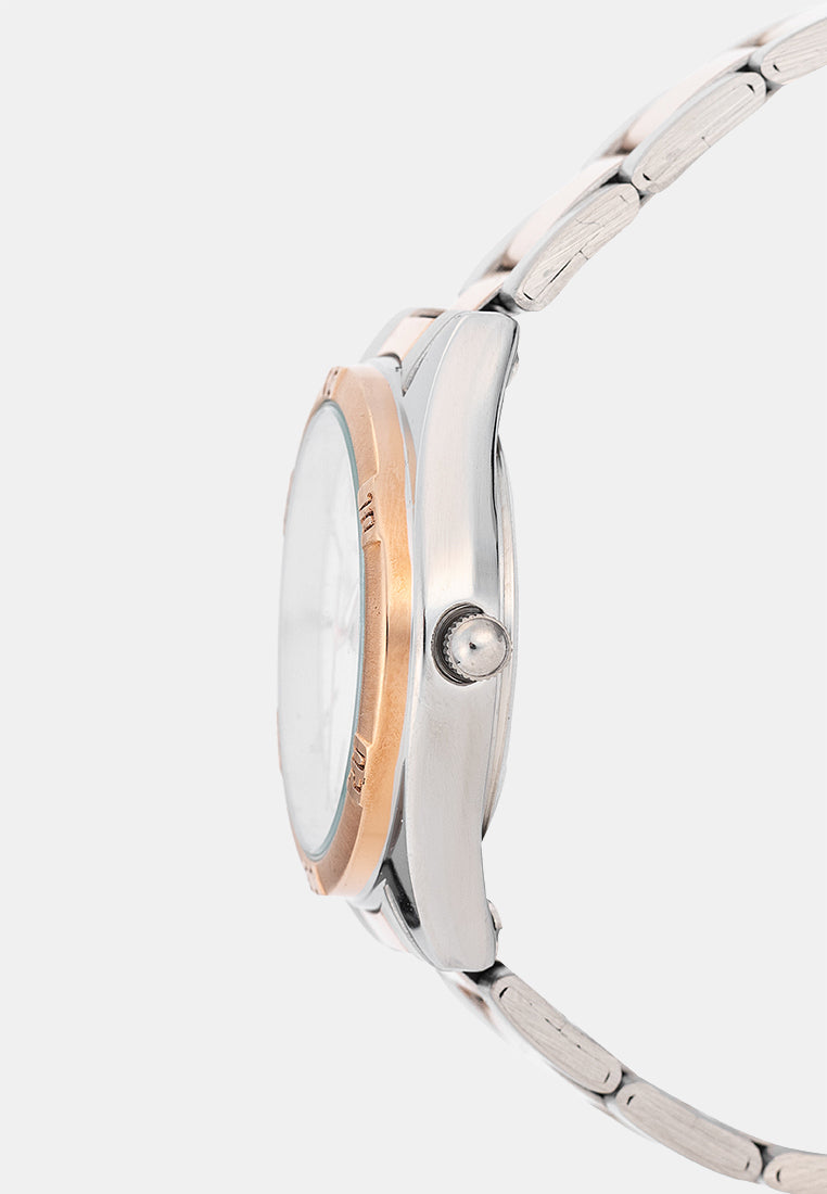 Valentino 20122594-TWO TONE-WHITE DIAL Analog Stainless Band Watch for Women-Watch Portal Philippines