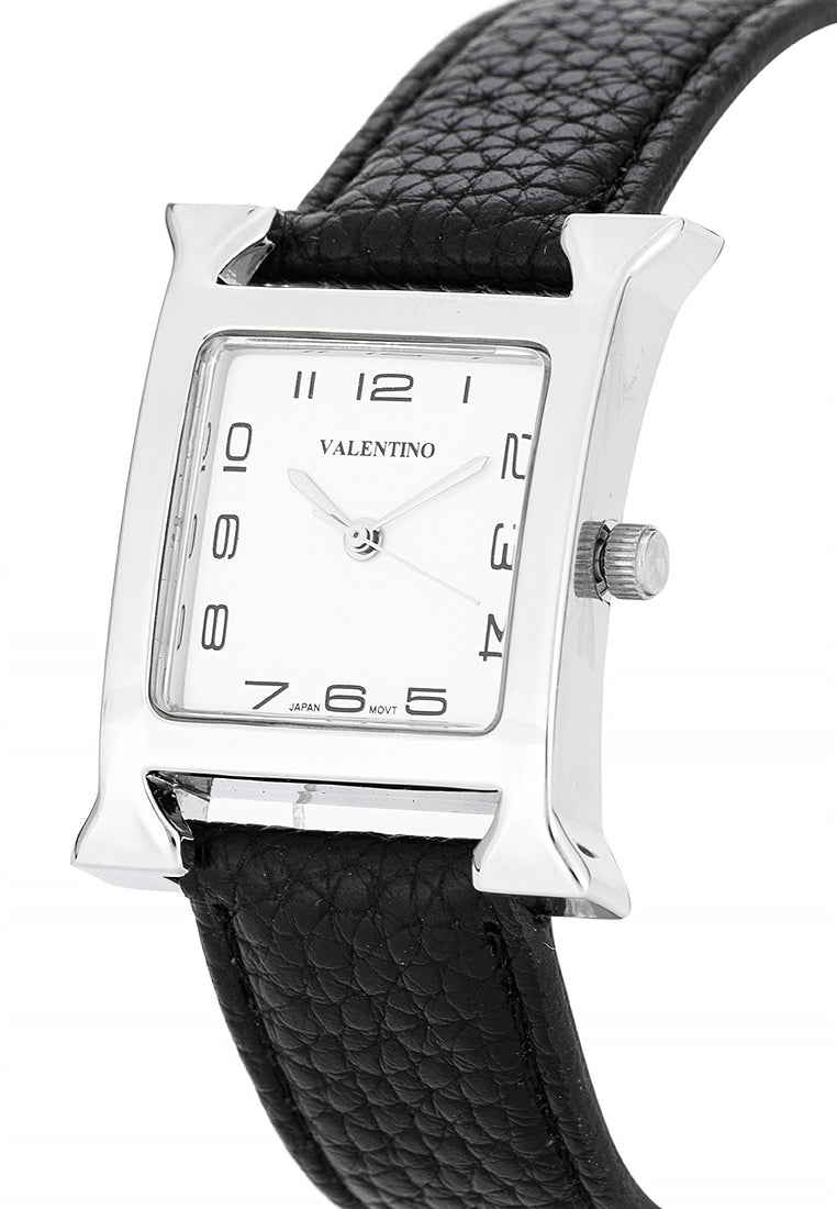 Valentino Leather Strap Analog Watch for Women 20122483-BLACK STRAP-Watch Portal Philippines