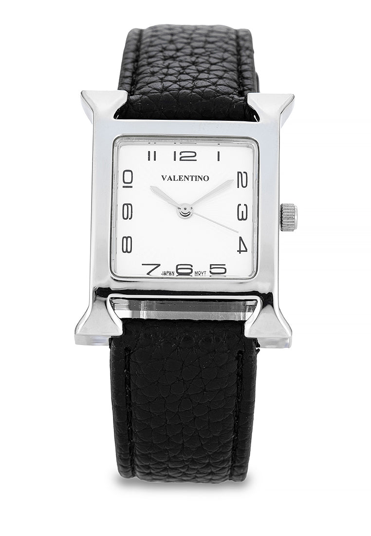 Valentino Leather Strap Analog Watch for Women 20122483-BLACK STRAP-Watch Portal Philippines