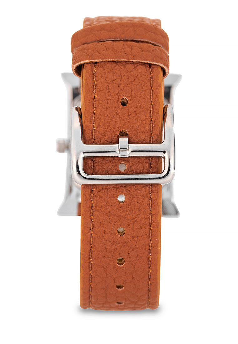 Valentino Leather Strap Analog Watch for Women 20122483-BROWN STRAP-Watch Portal Philippines