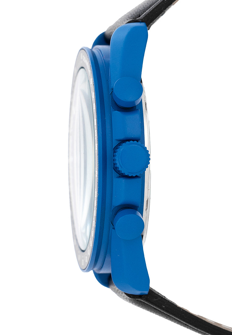 Valentino Rubber Strap Analog Watch for Men 20122494-BLK STRAP-BLUE DIAL-Watch Portal Philippines