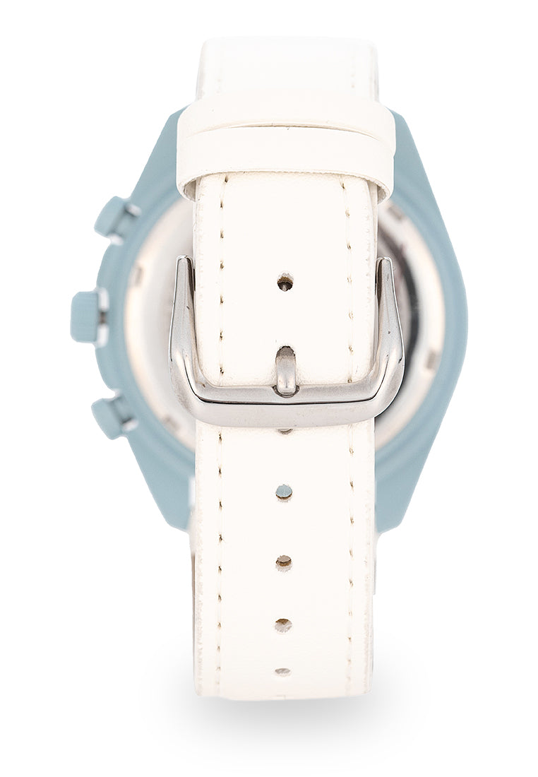 Valentino Rubber Strap Analog Watch for Men 20122494-WHT STRAP-L BLUE DIAL-Watch Portal Philippines