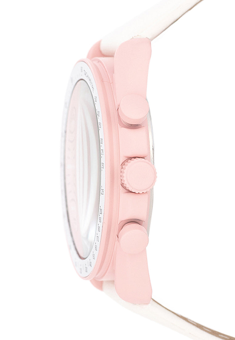 Valentino Rubber Strap Analog Watch for Men 20122494-WHT STRAP-PINK DIAL-Watch Portal Philippines