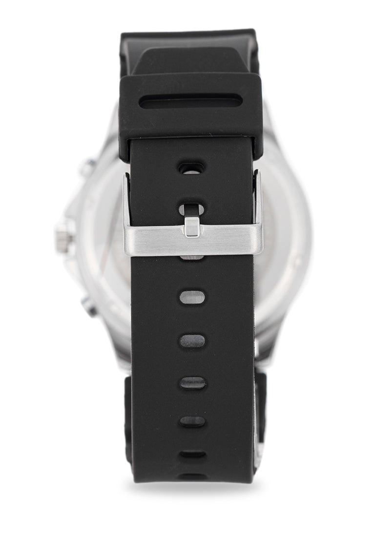 Valentino Rubber Strap Analog Watch for Men 20122533-BLACK STRAP-Watch Portal Philippines