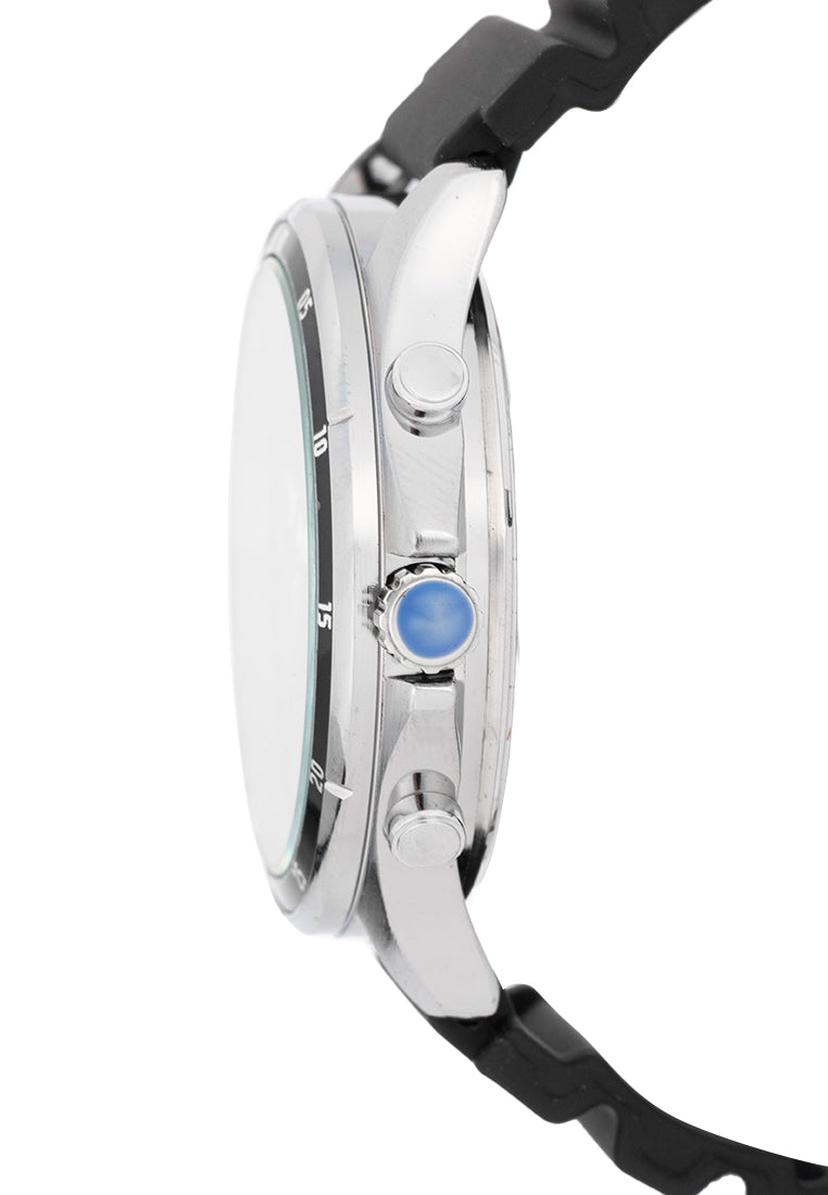 Valentino Rubber Strap Analog Watch for Men 20122533-BLACK STRAP-Watch Portal Philippines