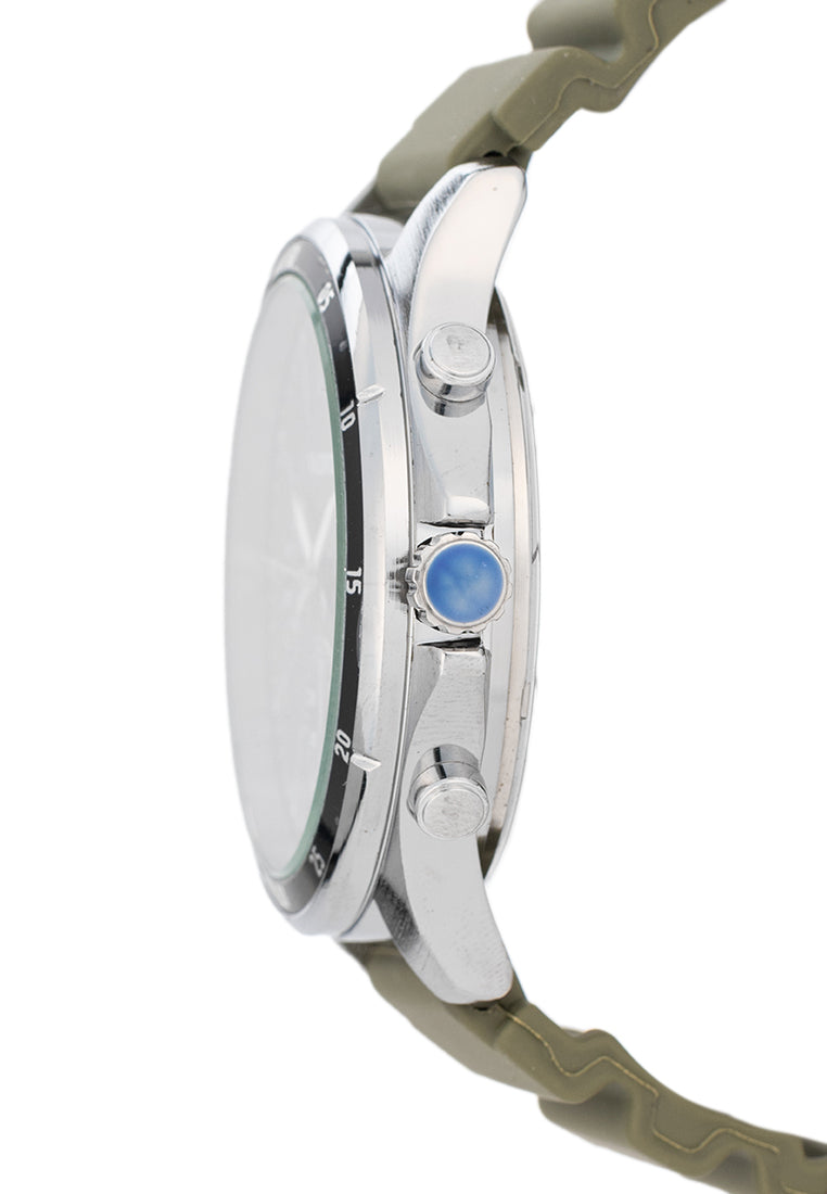 Valentino Rubber Strap Analog Watch for Men 20122533-GREEN STRAP-Watch Portal Philippines