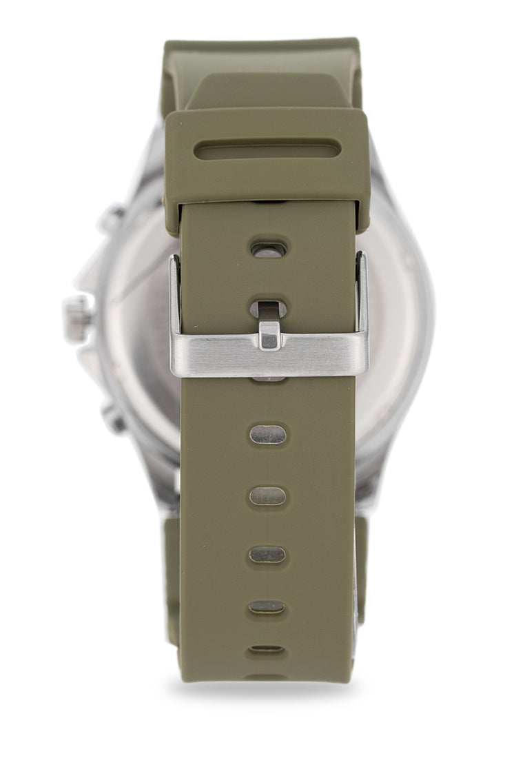 Valentino Rubber Strap Analog Watch for Men 20122533-GREEN STRAP-Watch Portal Philippines