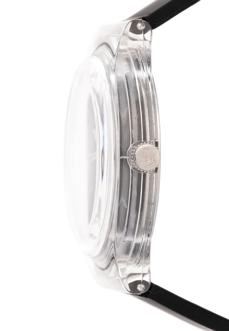 Valentino Rubber Strap Analog Watch for Women 20122094-BLK - SILVER DIAL LINE-Watch Portal Philippines