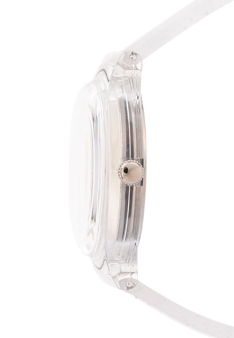 Valentino Rubber Strap Analog Watch for Women 20122094-SILVER GLITTER LINE-Watch Portal Philippines