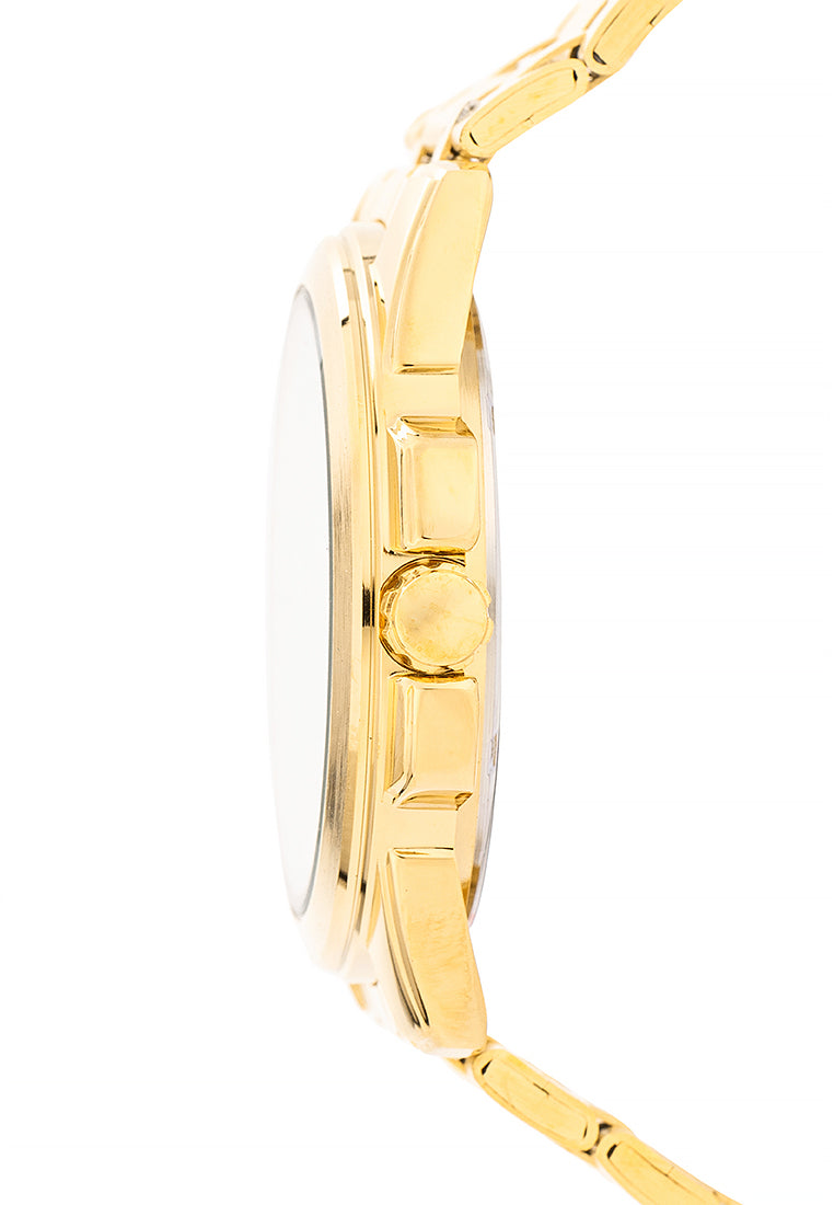 Valentino Stainless Steel Strap Analog Watch for Men 20121952-GOLD - WHITE DIAL-Watch Portal Philippines