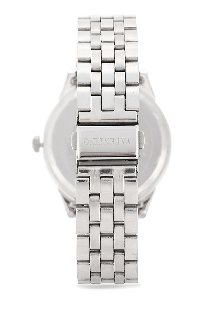 Valentino Stainless Steel Strap Analog Watch for Men 20122480-WHITE DIAL-Watch Portal Philippines